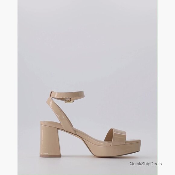 Faux Leather Platform Sandals with Memory Foam and Ankle Strap - Picture 7 of 7